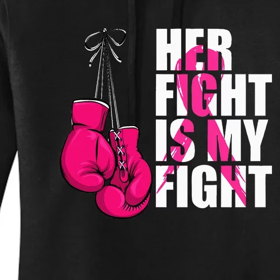 Breast Cancer Awareness Husband Support Squad Women's Pullover Hoodie