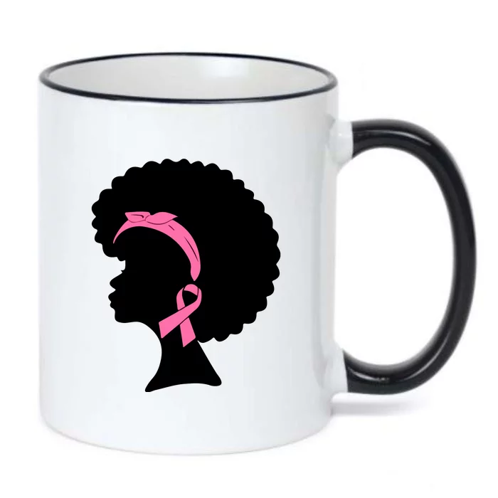 Breast Cancer Awareness Pink Ribbons Gift For Women Black Color Changing Mug