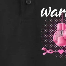 Breast Cancer Awareness Pink Boxing Gloves Warrior Dry Zone Grid Performance Polo