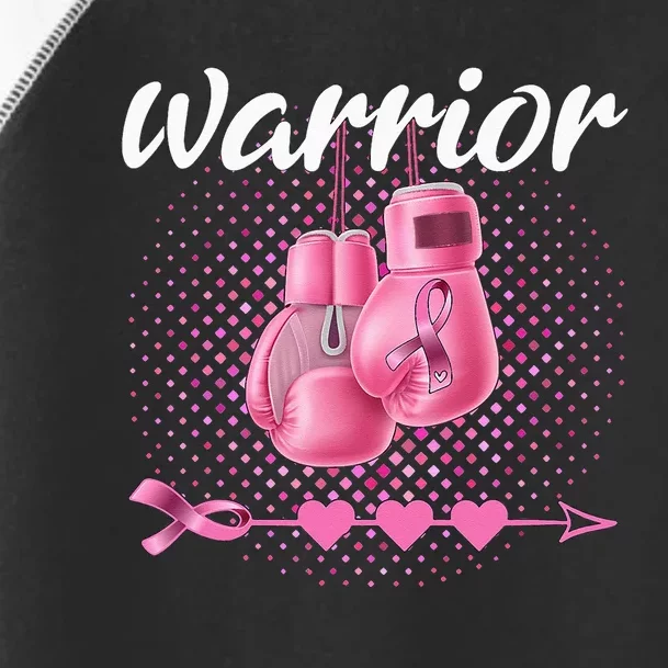 Breast Cancer Awareness Pink Boxing Gloves Warrior Toddler Fine Jersey T-Shirt