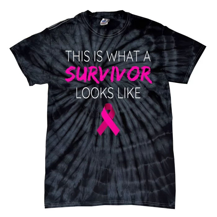 Breast Cancer Awareness Survivor Pink Ribbon Gifts Tie-Dye T-Shirt