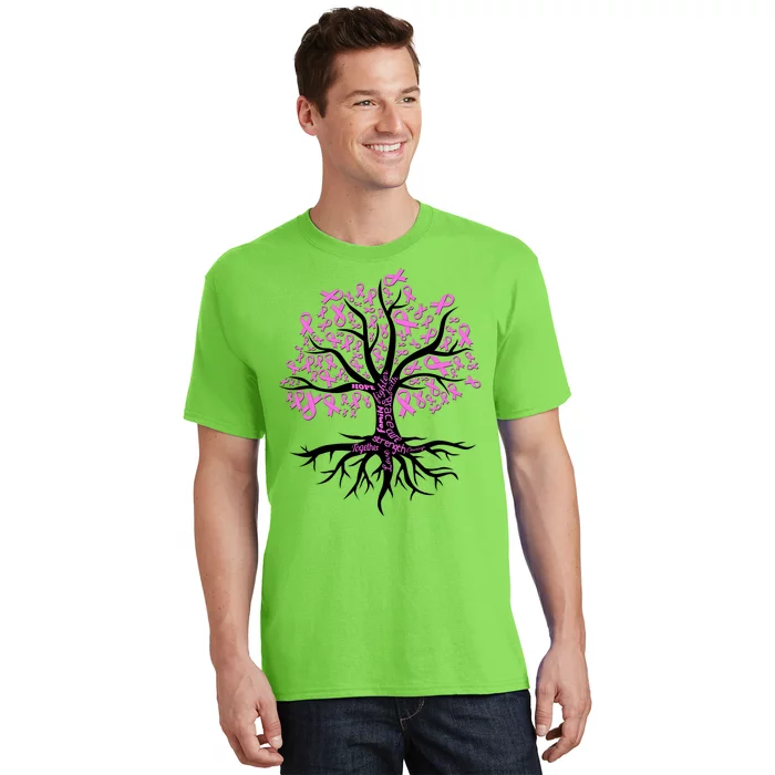 Breast Cancer Awareness Pink Ribbon Tree T-Shirt