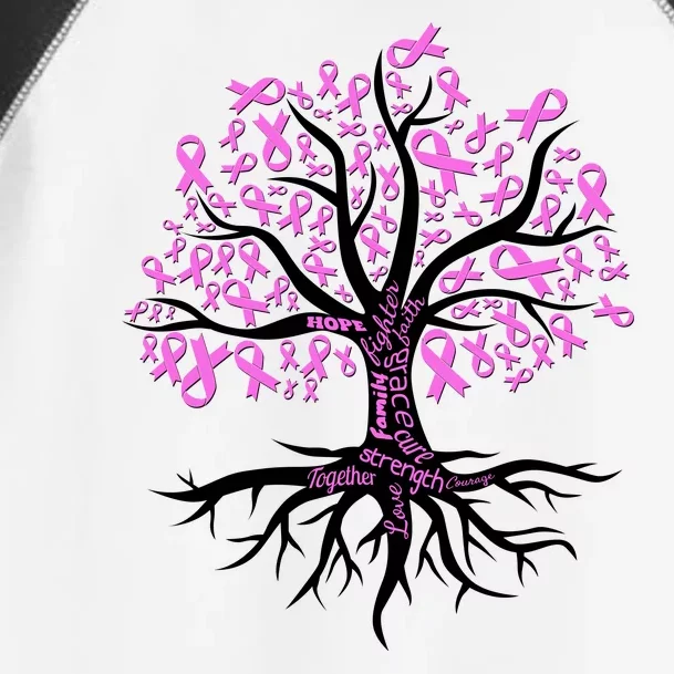 Breast Cancer Awareness Pink Ribbon Tree Toddler Fine Jersey T-Shirt