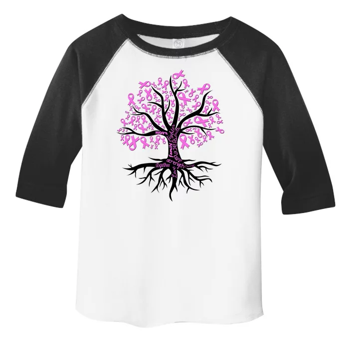 Breast Cancer Awareness Pink Ribbon Tree Toddler Fine Jersey T-Shirt