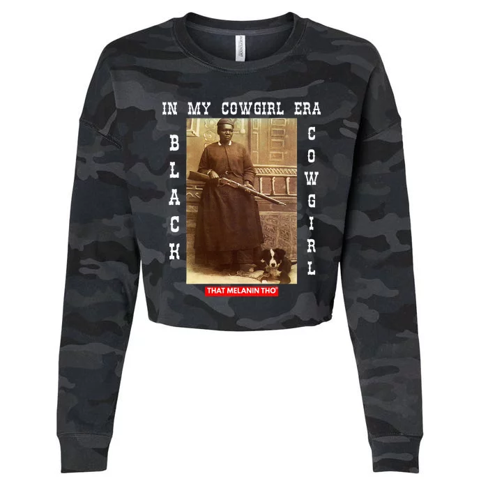 Black Cowgirls African American Black History Mary Fields Cropped Pullover Crew