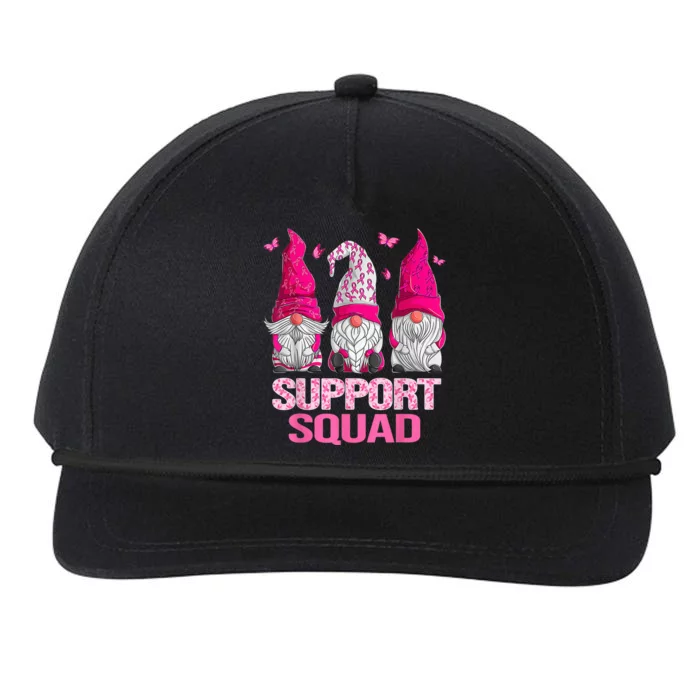 Breast Cancer Awareness Shirt For Wo Gnomes Support Squad Snapback Five-Panel Rope Hat