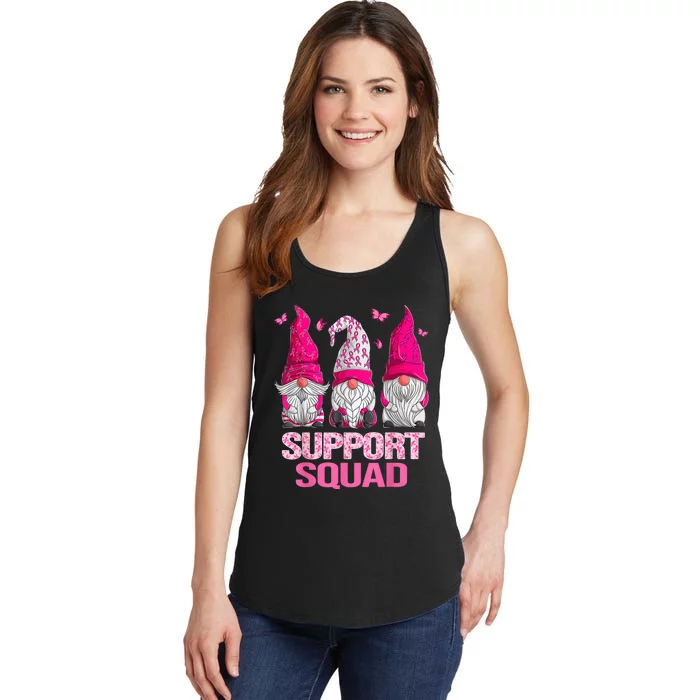 Breast Cancer Awareness Shirt For Wo Gnomes Support Squad Ladies Essential Tank