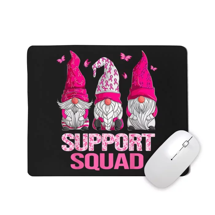 Breast Cancer Awareness Shirt For Wo Gnomes Support Squad Mousepad