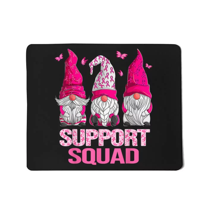 Breast Cancer Awareness Shirt For Wo Gnomes Support Squad Mousepad