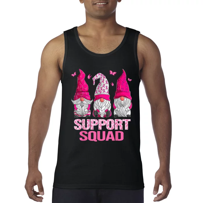 Breast Cancer Awareness Shirt For Wo Gnomes Support Squad Tank Top