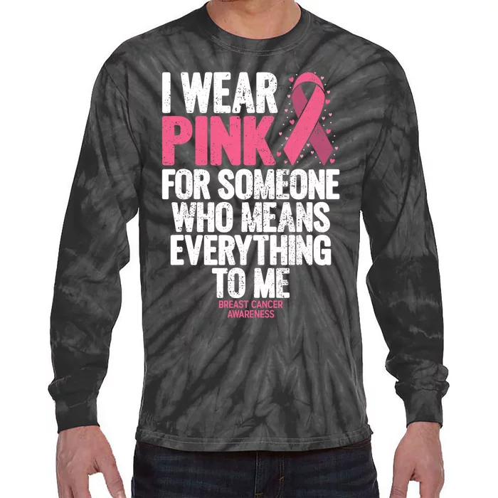 Breast Cancer Awareness Shirts For Family Breast Cancer Tie-Dye Long Sleeve Shirt