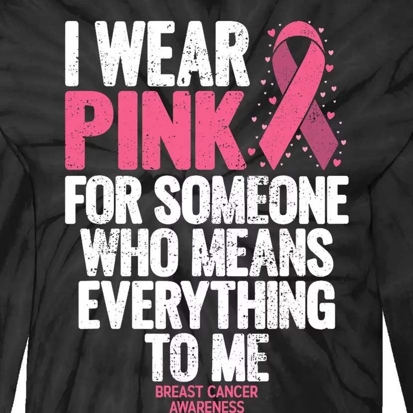 Breast Cancer Awareness Shirts For Family Breast Cancer Tie-Dye Long Sleeve Shirt