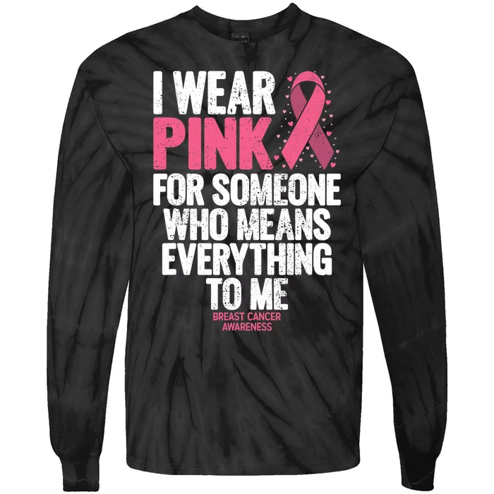 Breast Cancer Awareness Shirts For Family Breast Cancer Tie-Dye Long Sleeve Shirt