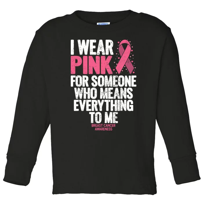 Breast Cancer Awareness Shirts For Family Breast Cancer Toddler Long Sleeve Shirt