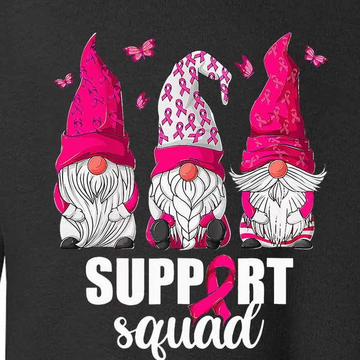 Breast Cancer Awareness For Gnomes Support Squad Toddler Sweatshirt