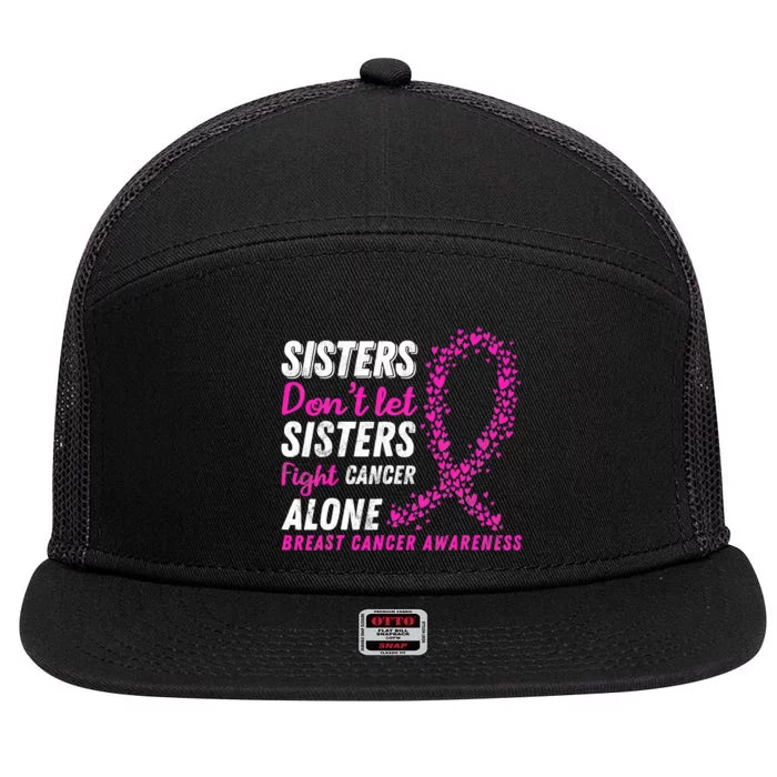 Breast Cancer Awareness Cancer Survivor 7 Panel Mesh Trucker Snapback Hat