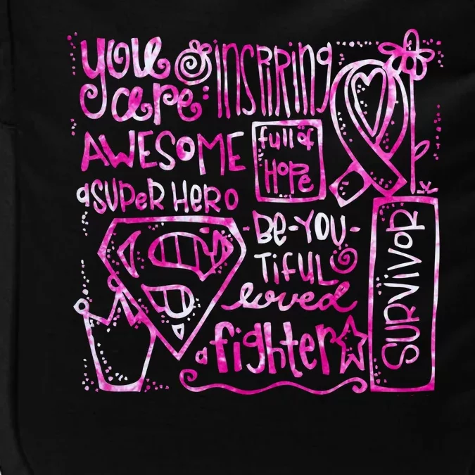 Breast Cancer Awareness Superhero Quotes Impact Tech Backpack