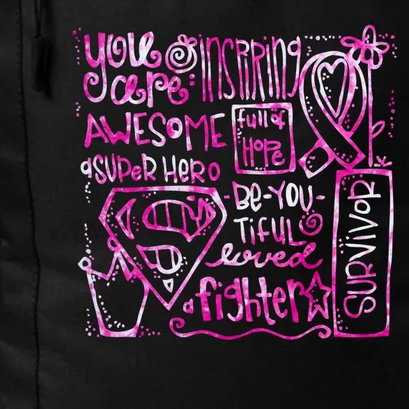 Breast Cancer Awareness Superhero Quotes Daily Commute Backpack