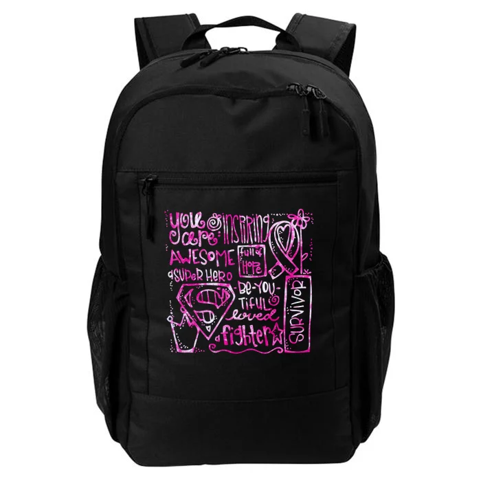 Breast Cancer Awareness Superhero Quotes Daily Commute Backpack