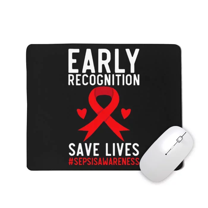 Blood Cancer Awareness Leukemia Lymphoma Myeloma Red Ribbon Gift Mousepad