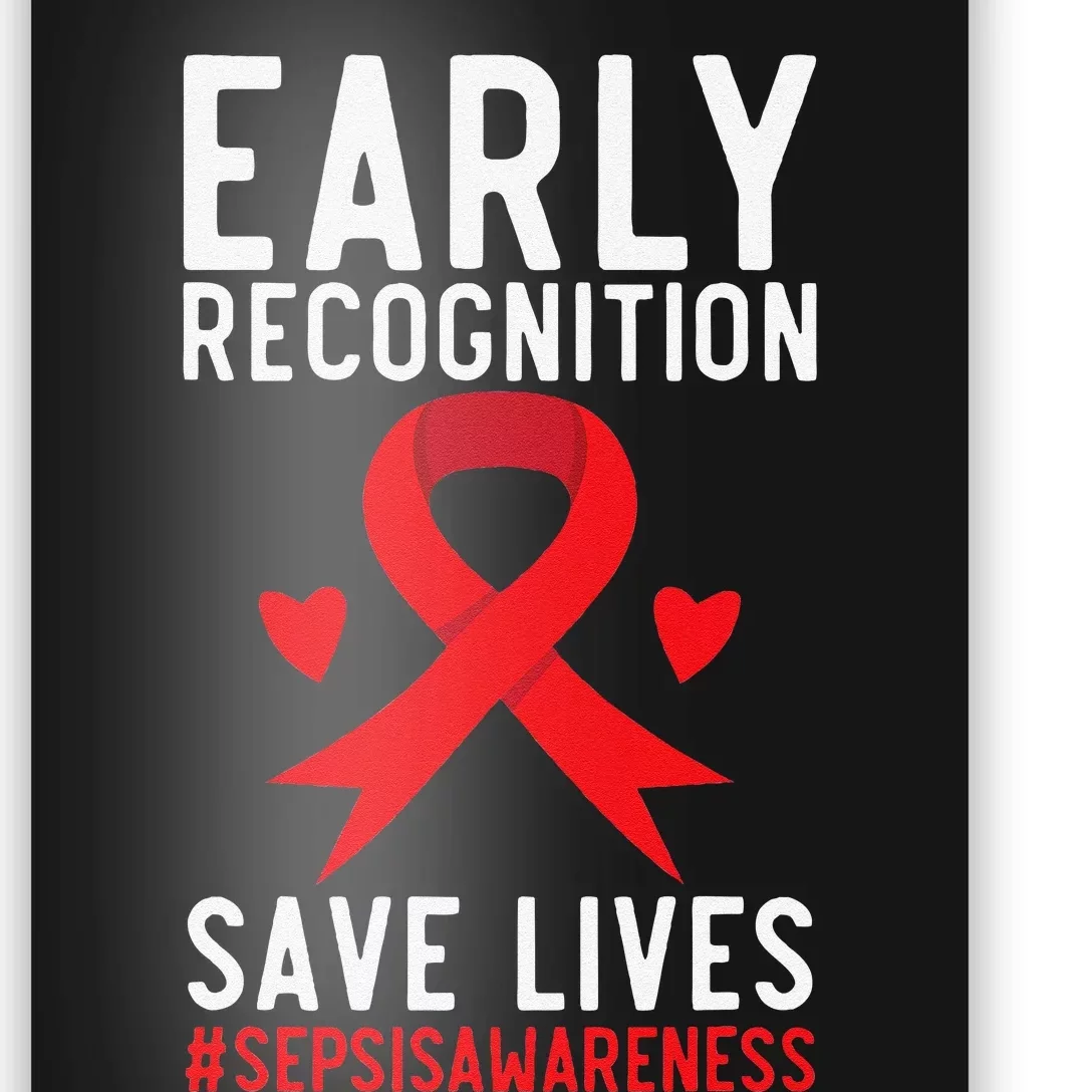 Blood Cancer Awareness Leukemia Lymphoma Myeloma Red Ribbon Gift Poster