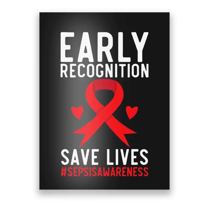 Blood Cancer Awareness Leukemia Lymphoma Myeloma Red Ribbon Gift Poster