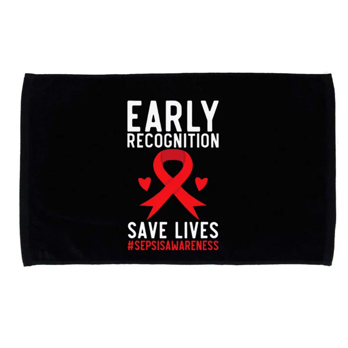 Blood Cancer Awareness Leukemia Lymphoma Myeloma Red Ribbon Gift Microfiber Hand Towel