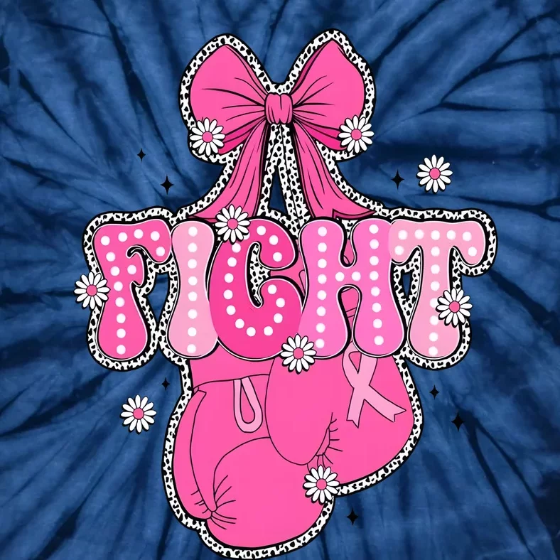 Breast Cancer Awareness Boxing Glove Tie-Dye T-Shirt