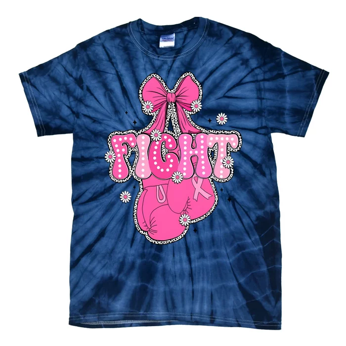 Breast Cancer Awareness Boxing Glove Tie-Dye T-Shirt