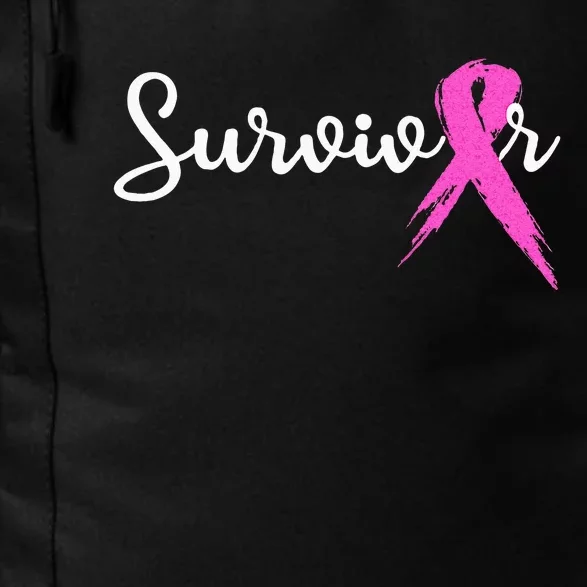 Breast Cancer Awareness Pink Ribbon Survivor Daily Commute Backpack