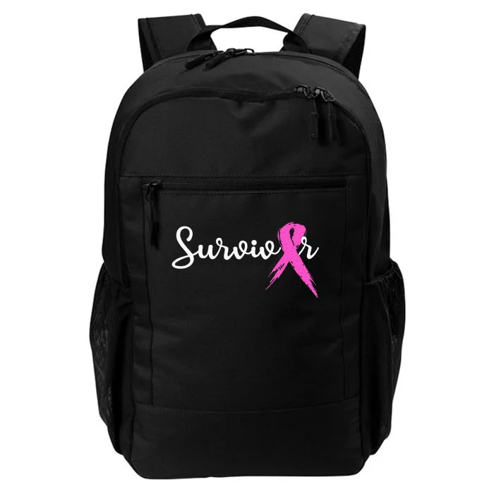 Breast Cancer Awareness Pink Ribbon Survivor Daily Commute Backpack