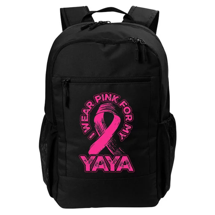 Breast Cancer Awareness I Wear Pink For My Yaya Ribbon Daily Commute Backpack