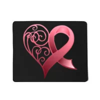 Blackinton Breast Cancer Awareness Heart Ribbon Lapel Pin