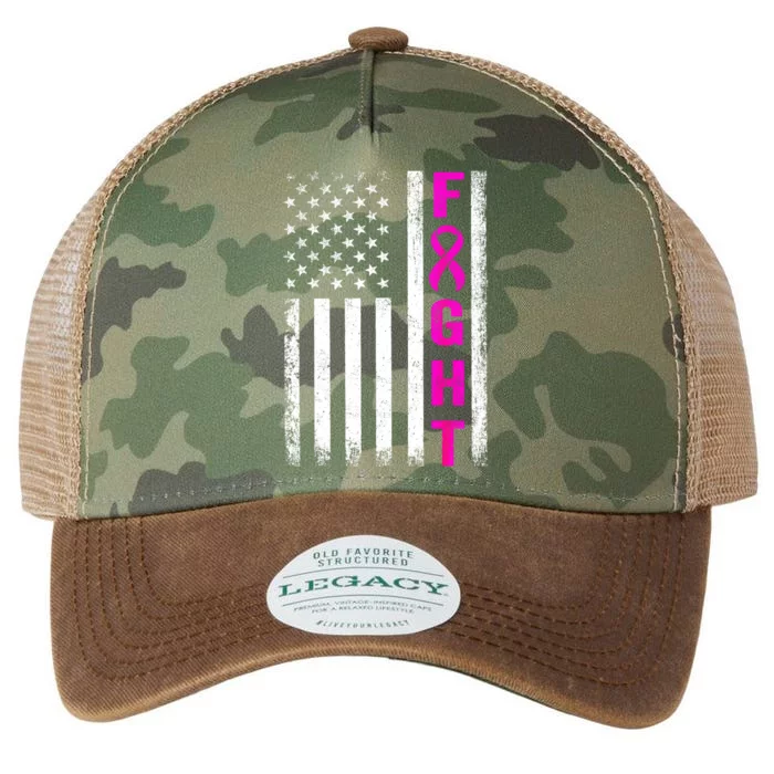 Breast Cancer Awareness Fight Breast Survivor American Flag Gift Legacy Tie Dye Trucker Hat