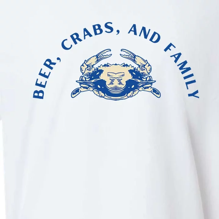 Beer Crabs And Family Sueded Cloud Jersey T-Shirt