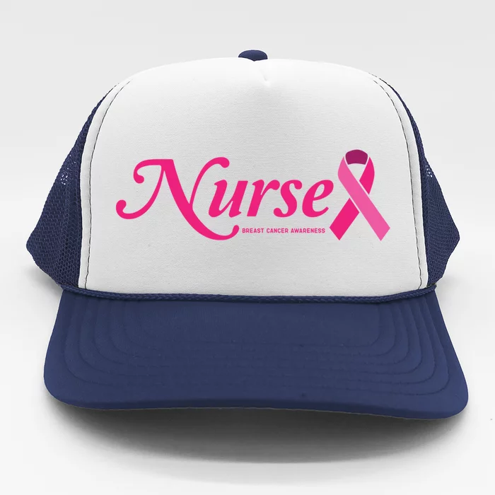 Breast Cancer Awareness For Nurses Funny Gift Trucker Hat