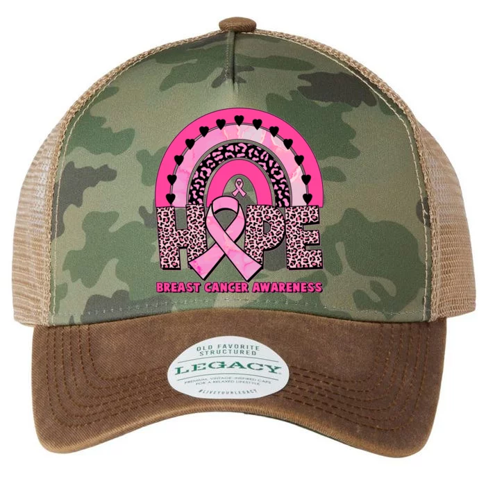 Breast Cancer Awareness Pink Leopard Print Rainbow Legacy Tie Dye Trucker Hat