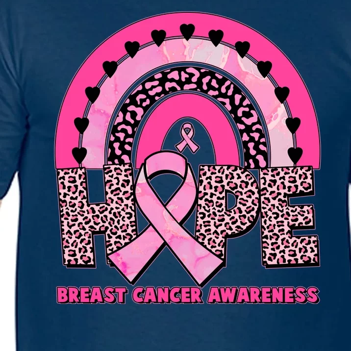 Breast Cancer Awareness Pink Leopard Print Rainbow Comfort Colors T-Shirt