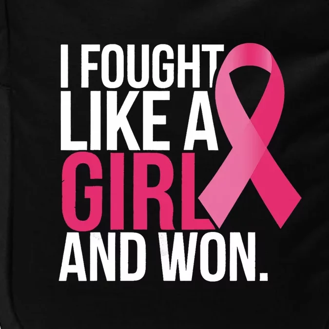 Breast Cancer Awareness I Fought Like A Girl And Won Impact Tech Backpack