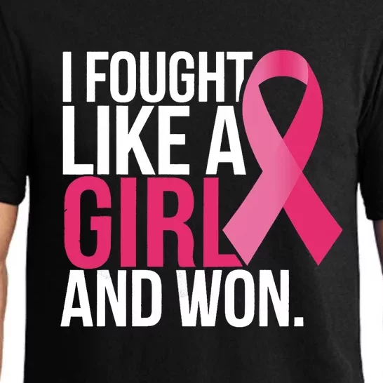 Breast Cancer Awareness I Fought Like A Girl And Won Pajama Set