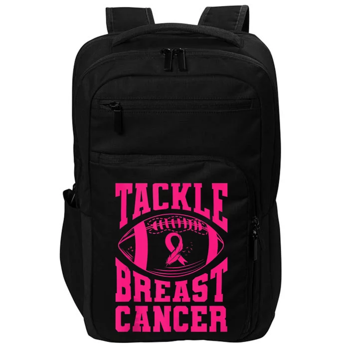 Breast Cancer Awareness Football Ribbon Tackle Breast Cancer Impact Tech Backpack