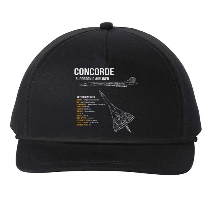 British Concorde Airliner Snapback Five-Panel Rope Hat