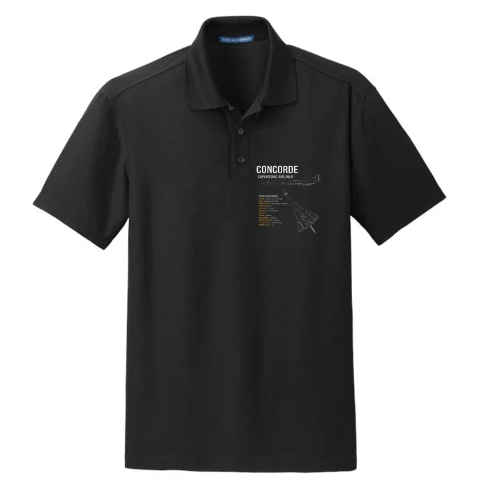 British Concorde Airliner Dry Zone Grid Performance Polo