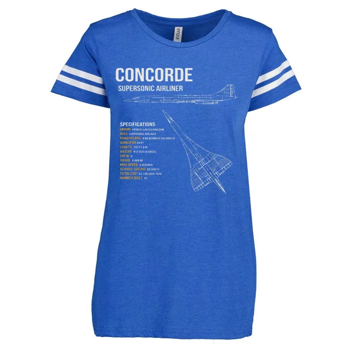 British Concorde Airliner Enza Ladies Jersey Football T-Shirt