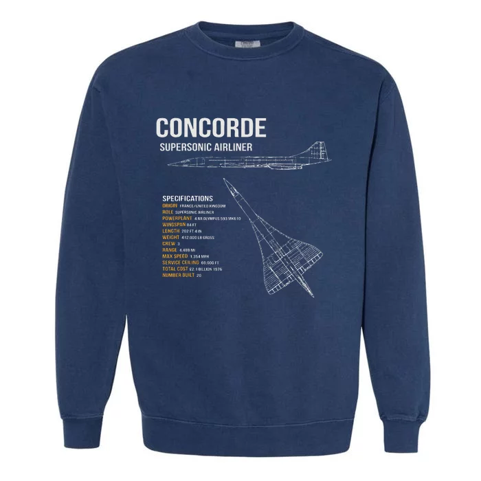 British Concorde Airliner Garment-Dyed Sweatshirt