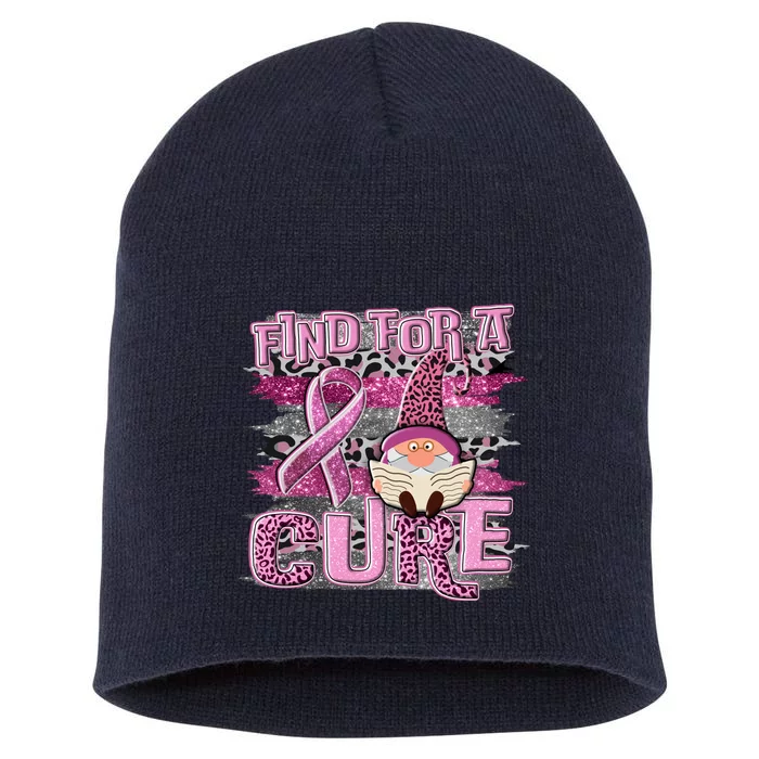 Breast Cancer Awareness Find For A Cure Short Acrylic Beanie