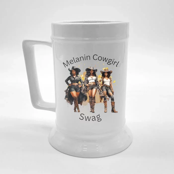 Black Cowgirls African American Texas Girl Front & Back Beer Stein