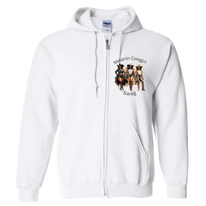 Black Cowgirls African American Texas Girl Full Zip Hoodie