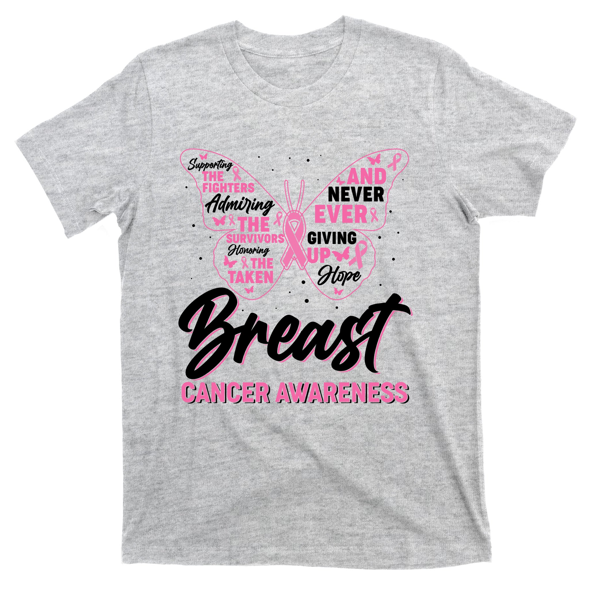 Supporting Admiring Honoring Design Breast Cancer Awareness T-Shirt