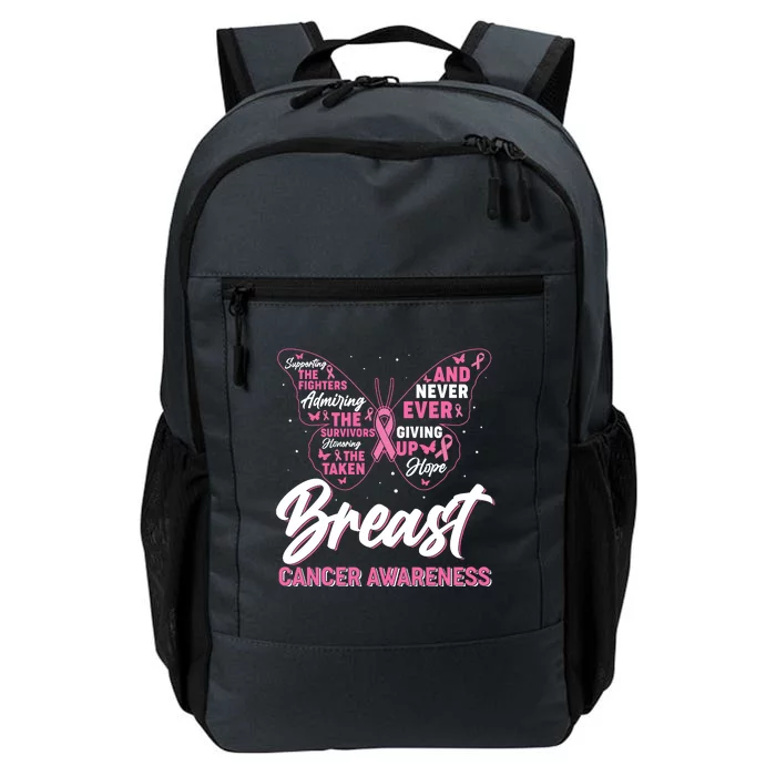 Breast Cancer Awareness Butterfly Daily Commute Backpack